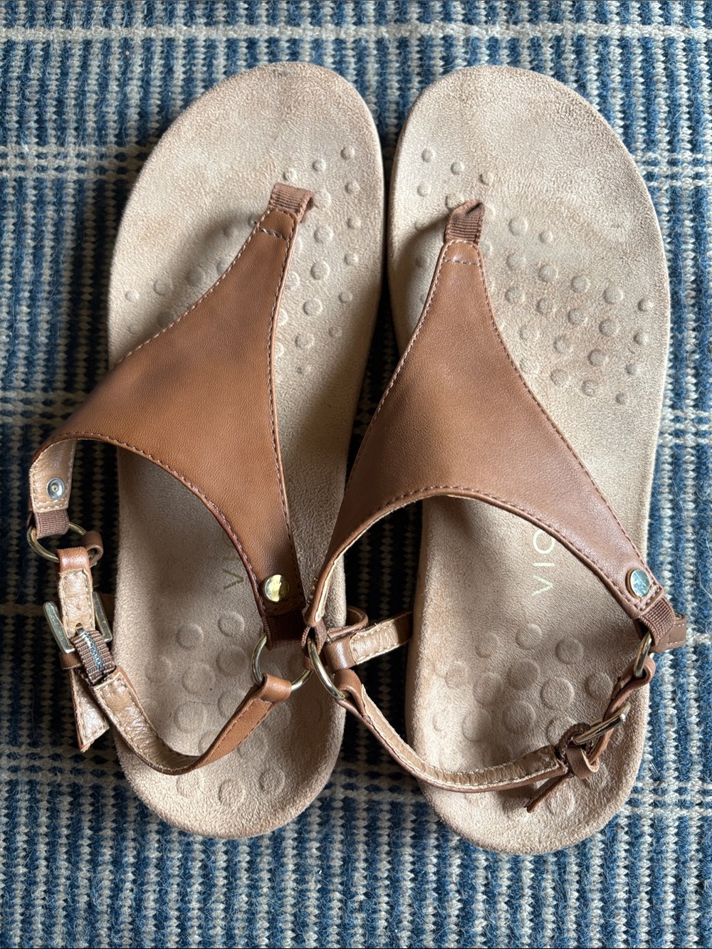 Vionic Leather Kirra Sandals-size 8